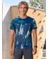Tricou funcțional premium pentru bărbați ALTISPORT VOJ/ALM010TR01 ALBASTRU/SMARALD