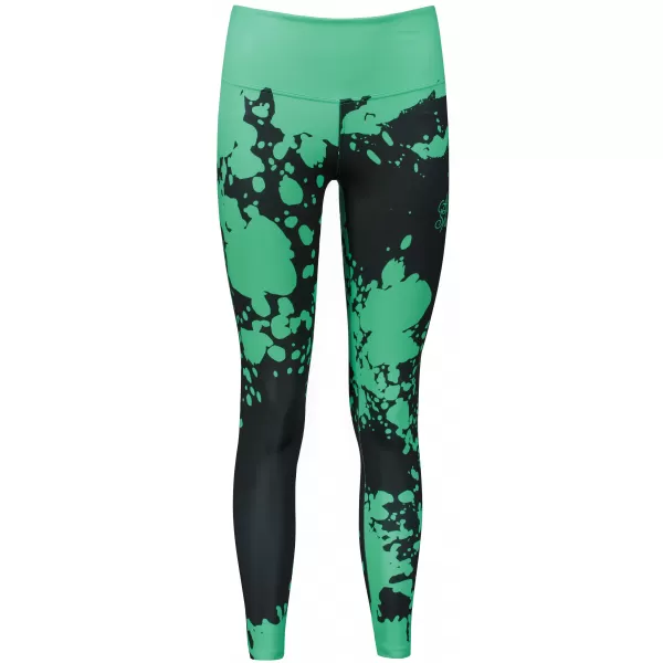  Jambiere lungi premium de damă ALTISPORT VOJ/ALW012LEG01 NEGRU/TURCOAZ 