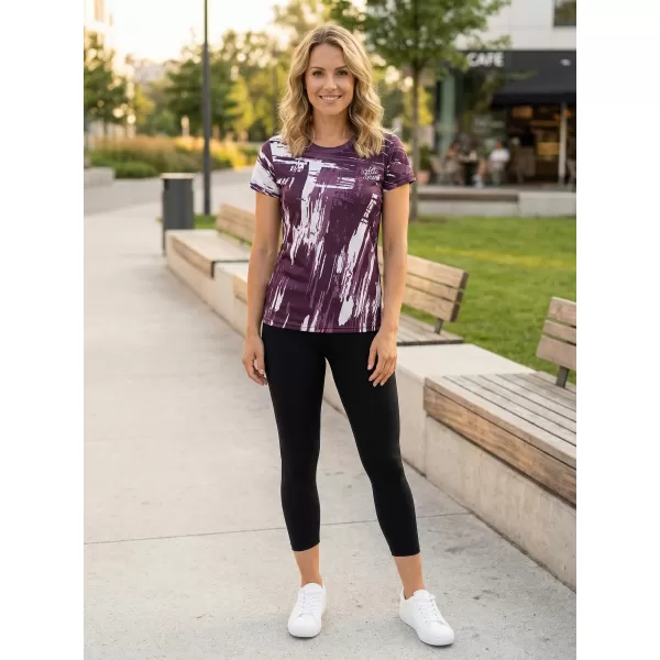  Tricou funcțional premium pentru femei ALTISPORT VOJ/ALW010TR01 VIOLET/ALB 