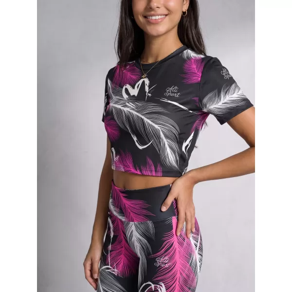  Jambiere de damă deasupra genunchiului premium ALTISPORT VOJ/ALW001LEG02 NEGRU ROZ 