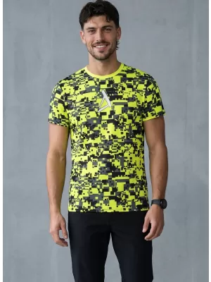 Tricou funcțional premium plus pentru bărbați ALTISPORT VOJ/ALM011TR02 NEON/GALBEN