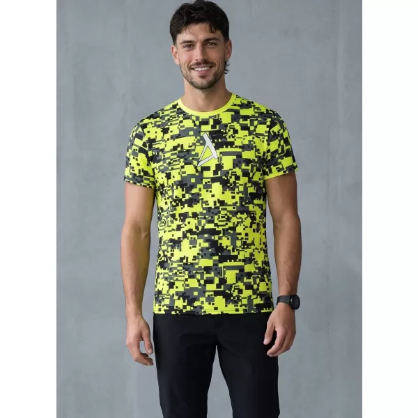  Tricou funcțional premium plus pentru bărbați ALTISPORT VOJ/ALM011TR02 NEON/GALBEN 
