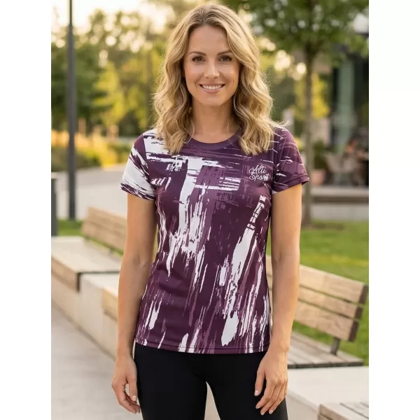  Tricou funcțional premium pentru femei ALTISPORT VOJ/ALW010TR01 VIOLET/ALB 