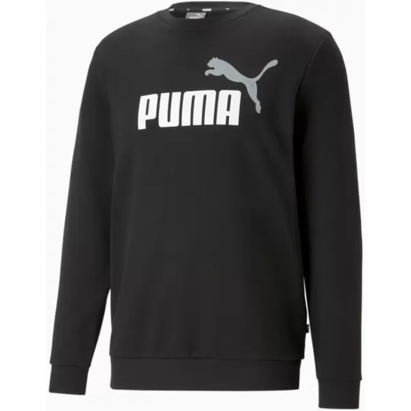  Hanorac pentru bărbați PUMA ESS+ 2 COL BIG LOGO CREW 586763-61 NEGRU 