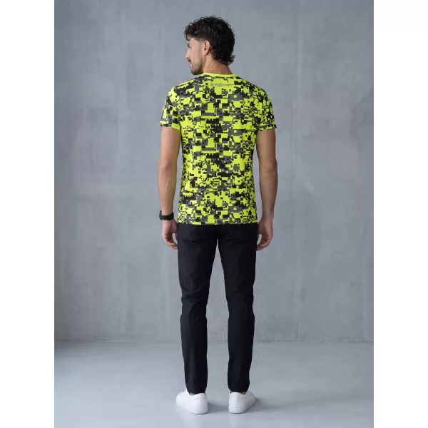  Tricou funcțional premium plus pentru bărbați ALTISPORT VOJ/ALM011TR02 NEON/GALBEN 