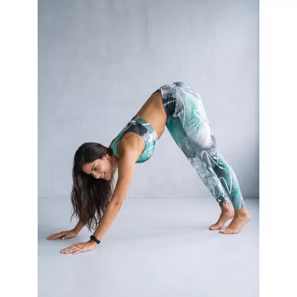 Jambiere lungi premium de damă ALTISPORT VOJ/ALW017LEG01 TURCOAZ 