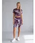 Jambiere de damă deasupra genunchiului premium ALTISPORT VOJ/ALW001LEG02 VIOLET/ALB