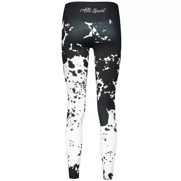  Jambiere lungi premium de damă ALTISPORT VOJ/ALW012LEG01 ALB NEGRU 