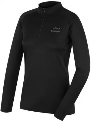 Tricou termic de damă HUSKY TROMI ZIP L NEGRU