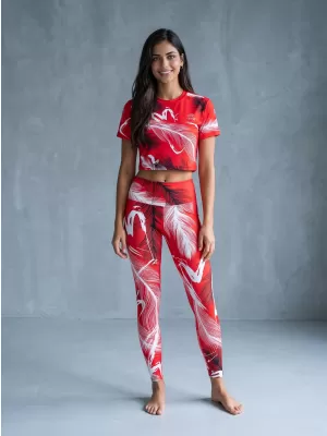 Jambiere lungi premium de damă ALTISPORT VOJ/ALW001LEG01 ROȘU