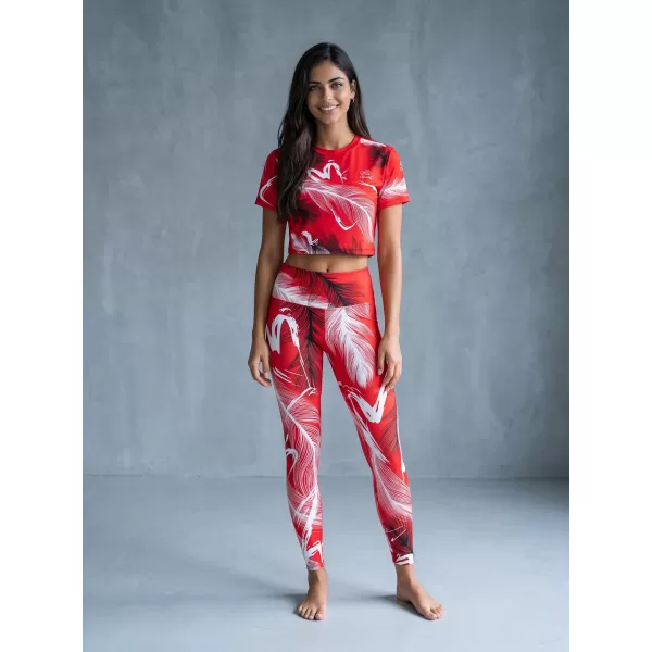 Jambiere lungi premium de damă ALTISPORT VOJ/ALW001LEG01 ROȘU 