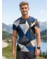 Tricou funcțional premium plus pentru bărbați ALTISPORT VOJ/ALM007TR02 BLEUMARIN/MARO