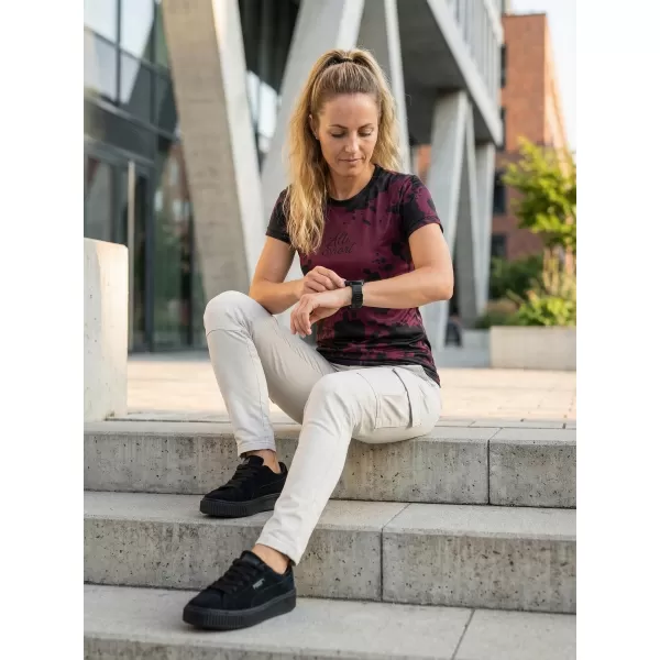  Tricou funcțional premium pentru femei ALTISPORT VOJ/ALW012TR01 VIOLET/NEGRU 