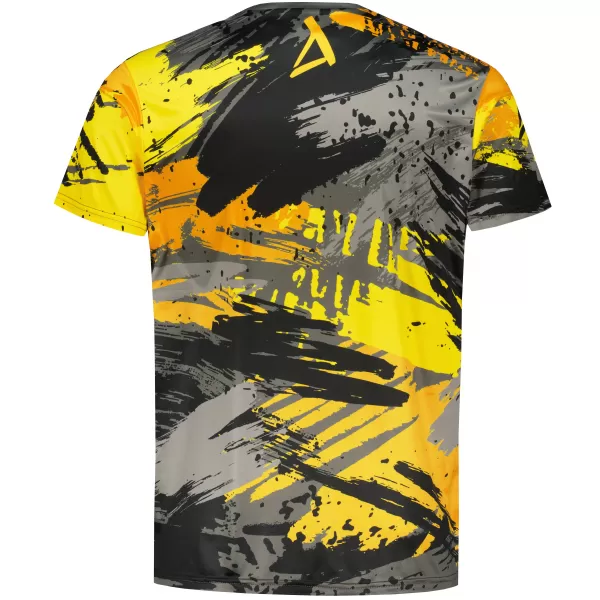  Tricou funcțional premium pentru bărbați ALTISPORT VOJ/ALM014TR01 NEGRU ȘI GALBEN 