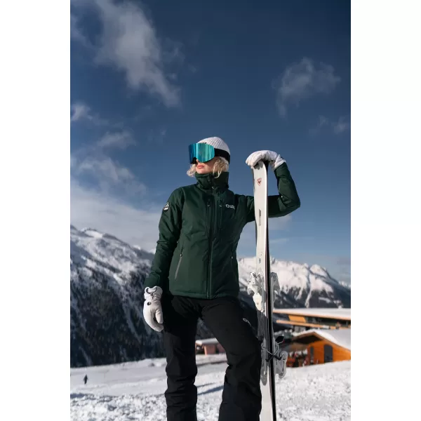  Jachetă de schi pentru femei NORDBLANC ZENITH NBWJL7929 VERDE ÎNCHIS 