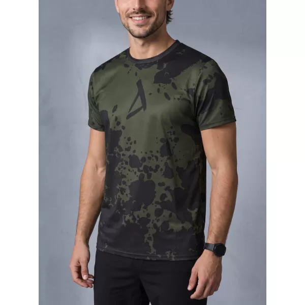  Tricou funcțional premium plus pentru bărbați ALTISPORT VOJ/ALM012TR02 NEGRU/ARMATĂ 
