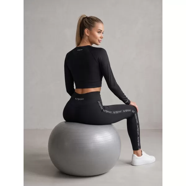  Jambiere lungi premium de damă ALTISPORT VOJ/ALW021LEG01 NEGRU 