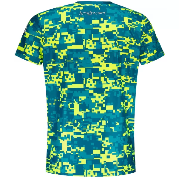  Tricou funcțional premium plus pentru bărbați ALTISPORT VOJ/ALM011TR02 KEROSEN/GALBEN NEON 