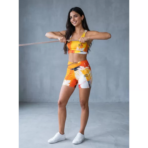  Jambiere scurte premium de damă ALTISPORT VOJ/ALW019LEG03 PORTOCALE 