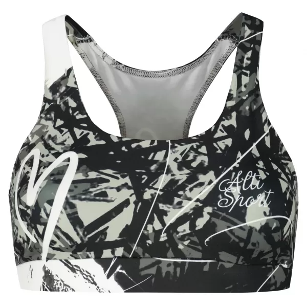  Sutien sport premium pentru femei ALTISPORT VOJ/ALW018POD01 ALB-NEGRU 