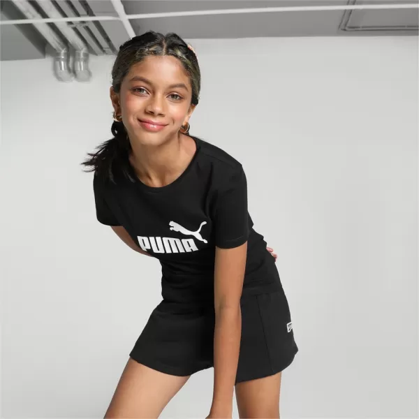  Tricou fetita PUMA ESS LOGO TEE 587029-01 NEGRU 
