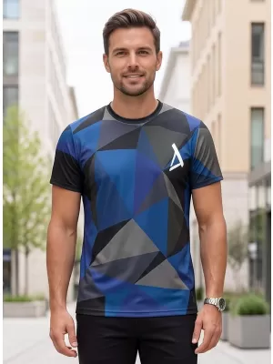 Tricou funcțional premium plus pentru bărbați ALTISPORT VOJ/ALM007TR02 ALBASTRU INCHIS