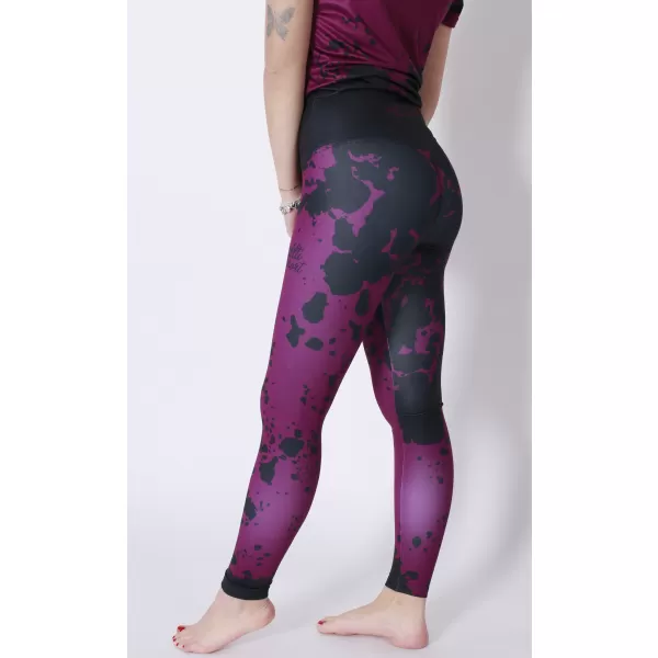  Jambiere lungi premium de damă ALTISPORT VOJ/ALW012LEG01 VIOLET/NEGRU 