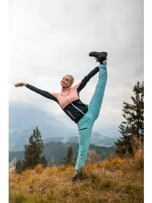 Pantaloni de exterior impermeabili pentru femei NORDBLANC PEACEFUL NBFPL7961 ALBASTRU DESCHIS