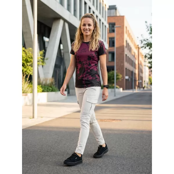  Tricou funcțional premium pentru femei ALTISPORT VOJ/ALW012TR01 VIOLET/NEGRU 