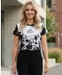 Tricou funcțional premium pentru femei ALTISPORT VOJ/ALW012TR01 ALB NEGRU