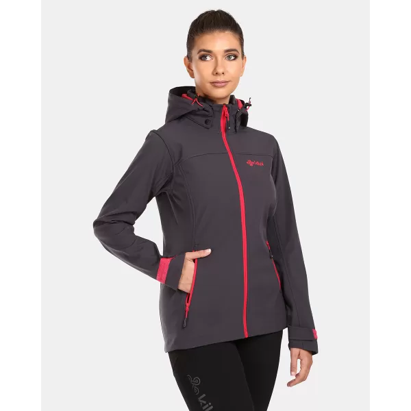  Jachetă softshell pentru femei KILPI RAVIA-W UL0124KI GRI ÎNCHIS 
