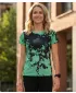 Tricou funcțional premium pentru femei ALTISPORT VOJ/ALW012TR01 NEGRU/TURCOAZ
