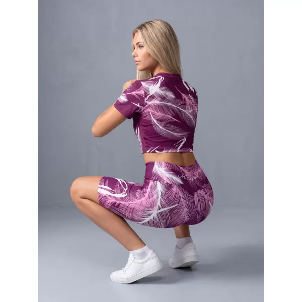  Jambiere de damă deasupra genunchiului premium ALTISPORT VOJ/ALW001LEG02 FUCSIE 