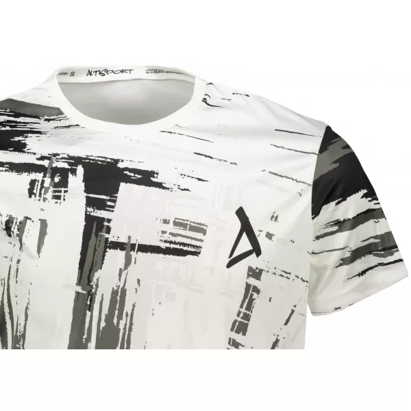  Tricou funcțional premium pentru bărbați ALTISPORT VOJ/ALM010TR01 ALB-NEGRU 