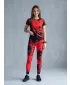 Jambiere lungi premium de damă ALTISPORT VOJ/ALW012LEG01 NEGRU/ROSU