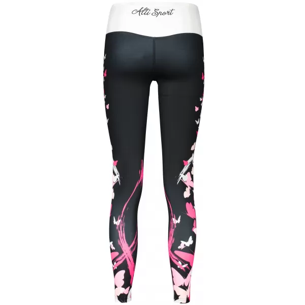  Jambiere lungi premium de damă ALTISPORT VOJ/ALW022LEG01 NEGRU ROZ 