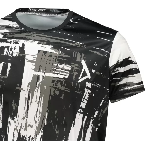  Tricou funcțional premium pentru bărbați ALTISPORT VOJ/ALM010TR01 ALB-NEGRU 
