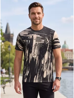 Tricou funcțional premium pentru bărbați ALTISPORT VOJ/ALM010TR01 NEGRU MARO
