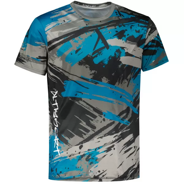  Tricou funcțional premium pentru bărbați ALTISPORT VOJ/ALM014TR01 NEGRU/KEROSEN 