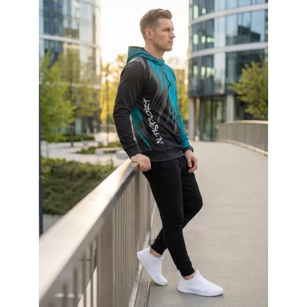  Hanorac funcțional premium pentru bărbați ALTISPORT VOJ/ALM006MI01 NEGRU/KEROSEN 