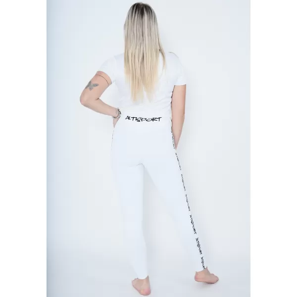  Jambiere lungi premium de damă ALTISPORT VOJ/ALW021LEG01 ALB 