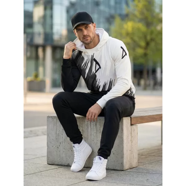  Hanorac funcțional premium pentru bărbați ALTISPORT VOJ/ALM006MI01 ALB-NEGRU 