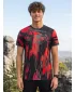 Tricou funcțional premium pentru bărbați ALTISPORT VOJ/ALM010TR01 NEGRU ȘI ROȘU