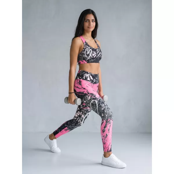  Jambiere lungi premium de damă ALTISPORT VOJ/ALW018LEG01 NEGRU ROZ 