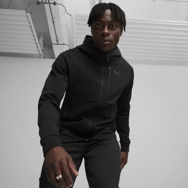  Hanorac pentru bărbați PUMA TECH FULL-ZIP HOODIE 624385-01 NEGRU 