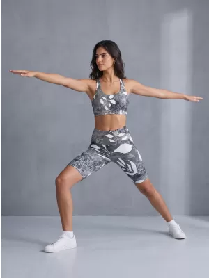 Dámské legíny nad kolena premium ALTISPORT VOJ/ALW020LEG02 ČERNOBÍLÁ