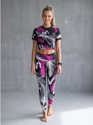 Jambiere lungi premium de damă ALTISPORT VOJ/ALW001LEG01 NEGRU ROZ