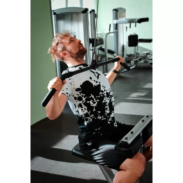  Tricou funcțional premium plus pentru bărbați ALTISPORT VOJ/ALM012TR02 ALB-NEGRU 