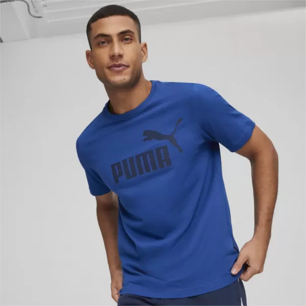  Tricou pentru bărbați PUMA ESS LOGO TEE 586667-59 ALBASTRU 