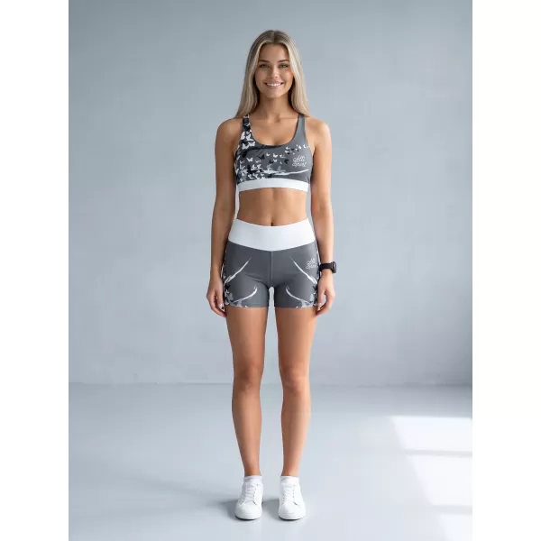  Jambiere scurte premium de damă ALTISPORT VOJ/ALW022LEG03 GRI 